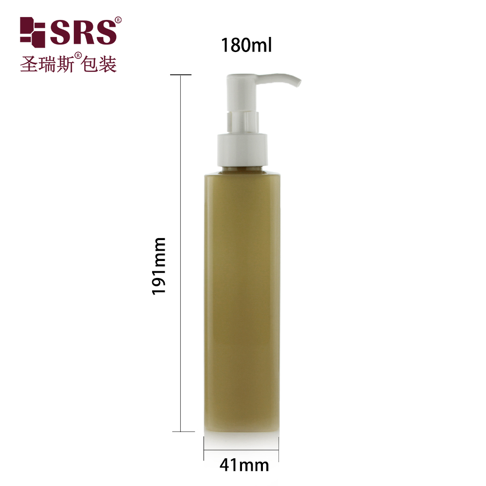 SRS Packaging Wholesale 180ml Custom Color Square Shape Toner Lotion PET Bottle