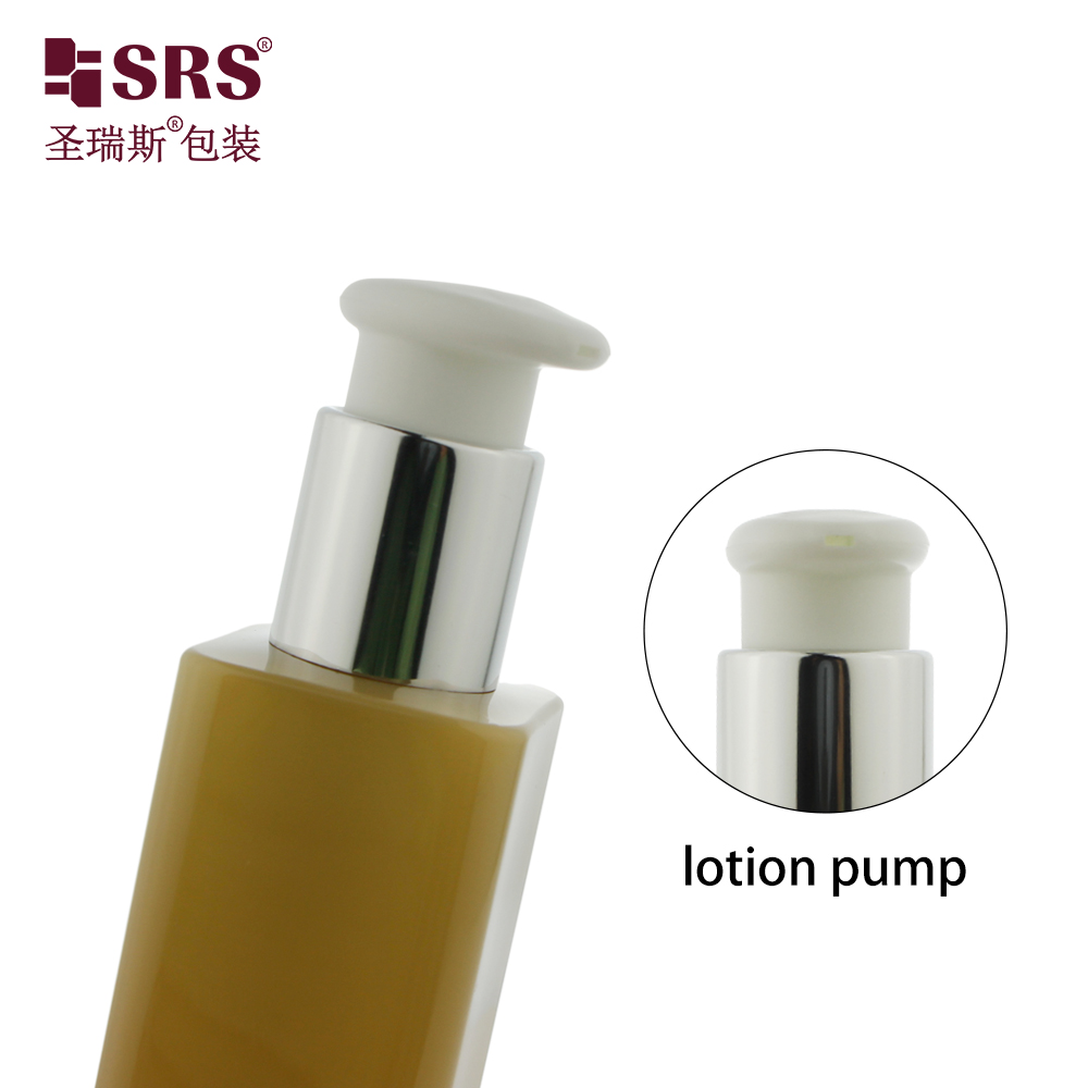 Empty Washing and care packaging pet bottle square 160ml lotion pump container