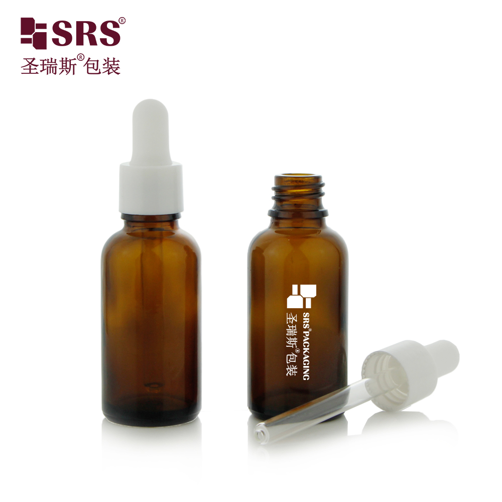 SRS General Glossy Custom Color Seven Capacity Essential Oil Glass Dropper Bottle