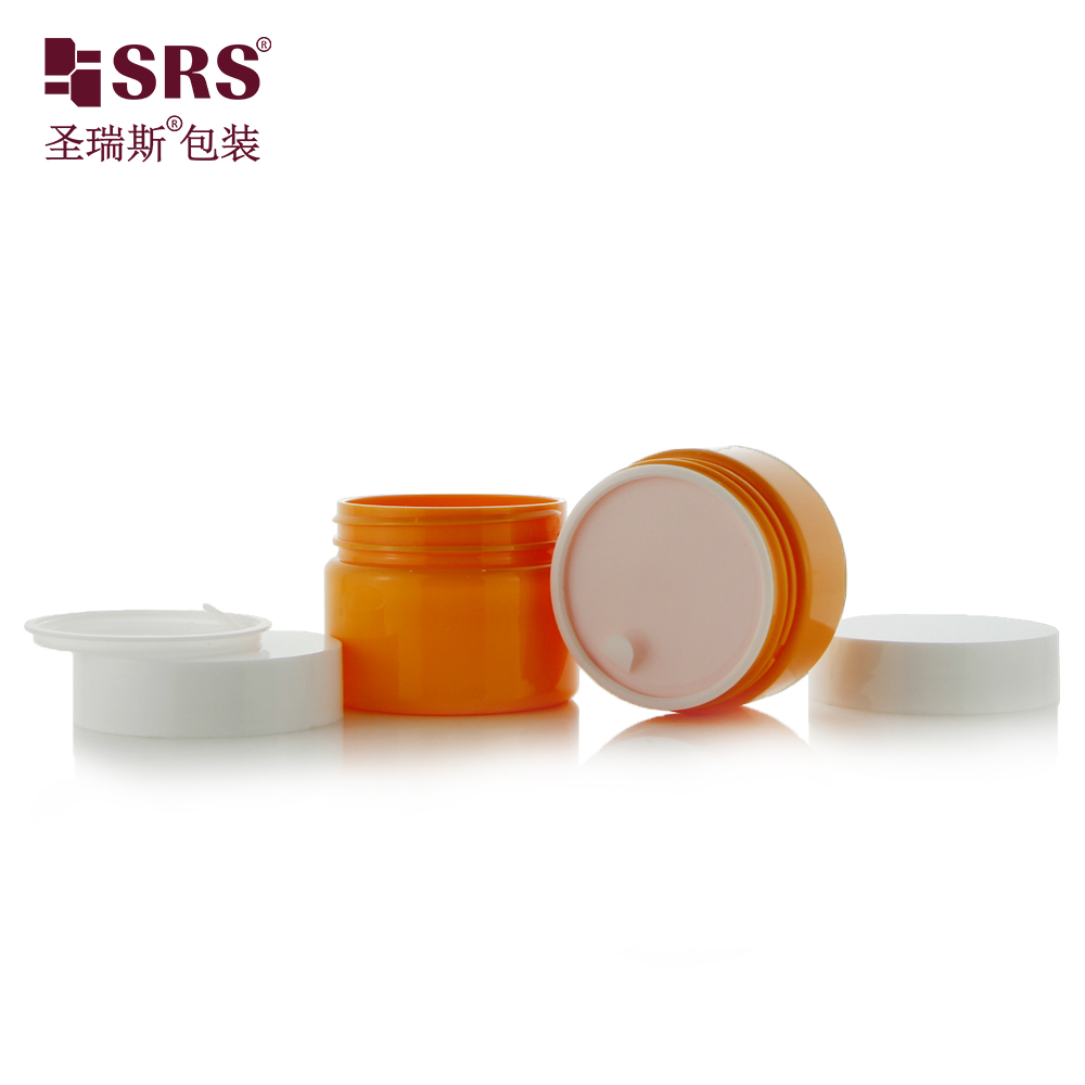 SRS Packaging 47mm Neck Dia Empty 30g 50g Single Wall Professional PET Cosmetic Jar