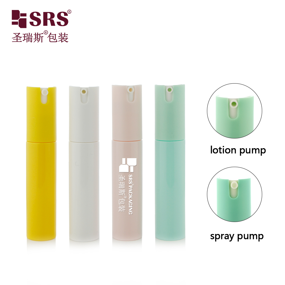 Perfume Yellow Spray Bottle 30ml PET Plastic Bottle Airless Bottle With Lotion Pump Or Sprayer Pump
