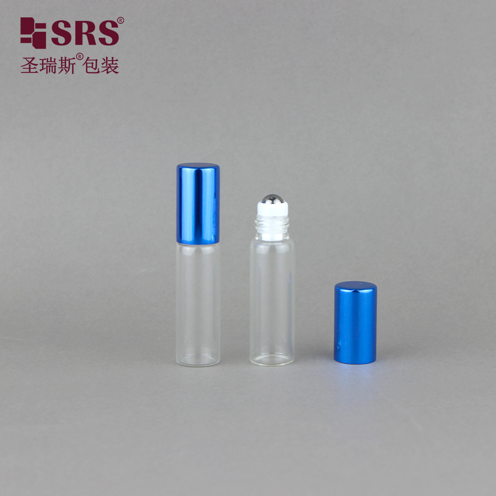 5ml Glass Roll on Perfume Bottle Cosmetic Glossy Bottle Perfume Oil Roll on Glass Bottle Roller Ball Empty Container
