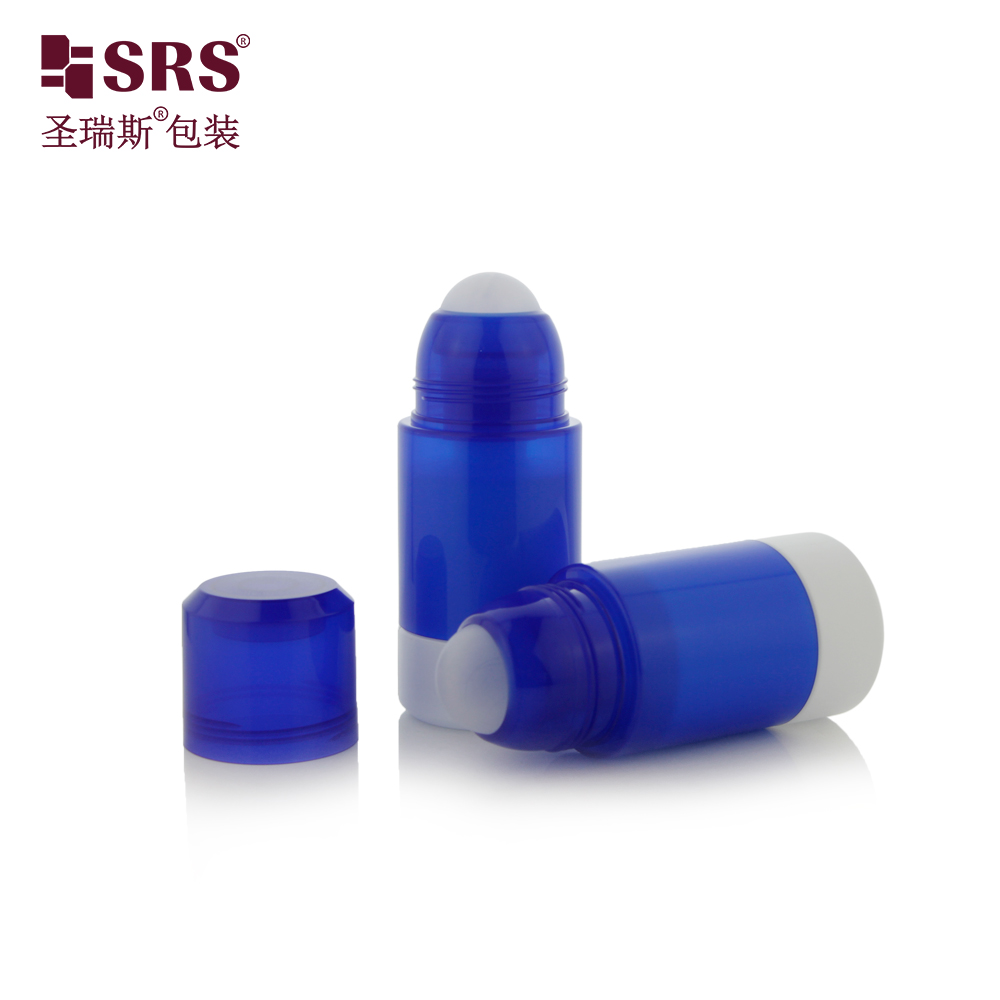 RPPE-75ml Classic Blue Colored Custom Roll on Bottle Empty Cooling Gel Sustainable Plastic Packaging For Deodorant Manufacture