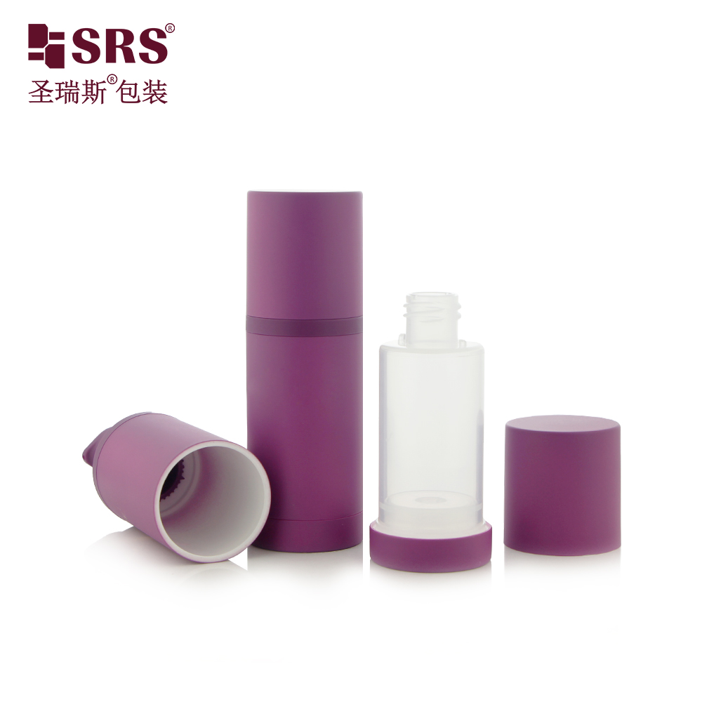 Replaceable design 30ml 50ml airless bottles custom eco friendly 100ml empty cosmetic packaging