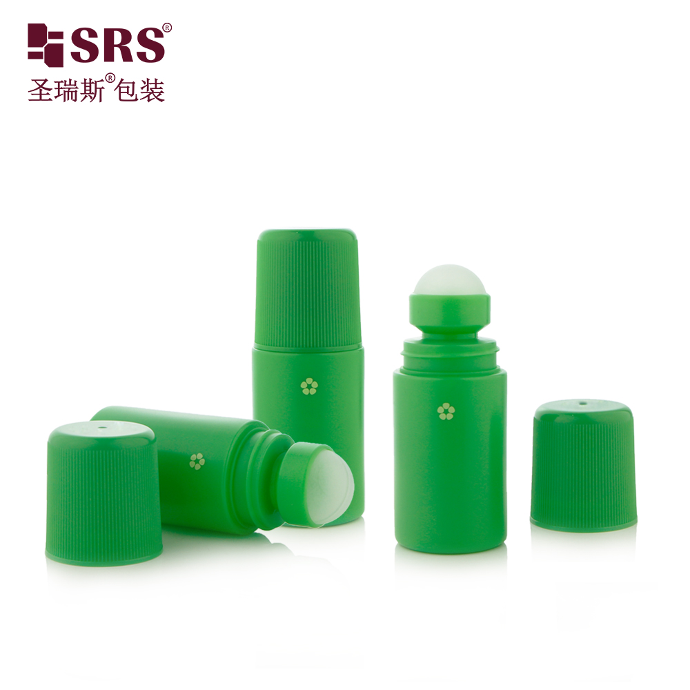 High Quality No Leakage 60ml PP Plastic Roll On Bottle Pain Relief Roller Bottle With Plastic Roller Ball