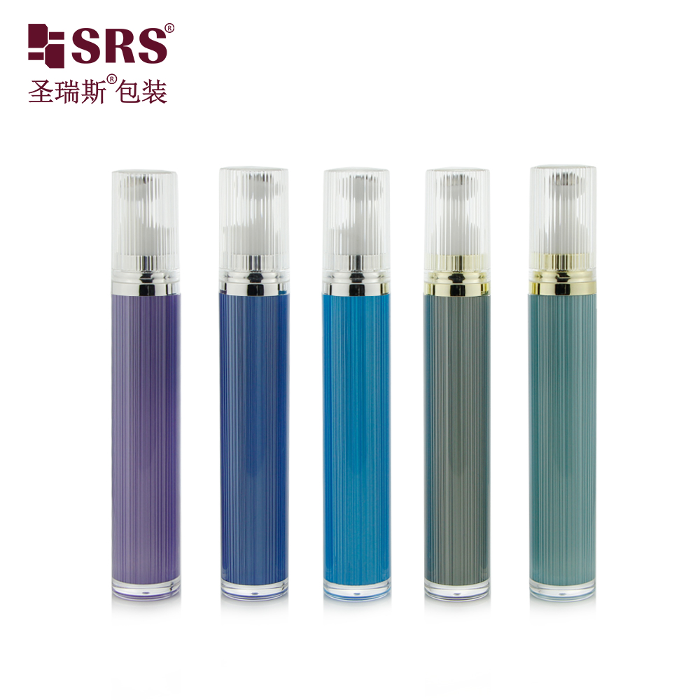 Luxury 15ml 20ml Acrylic Roll On Bottle Customized Color Eye Cream Lotion Bottle With Steel Roller Ball