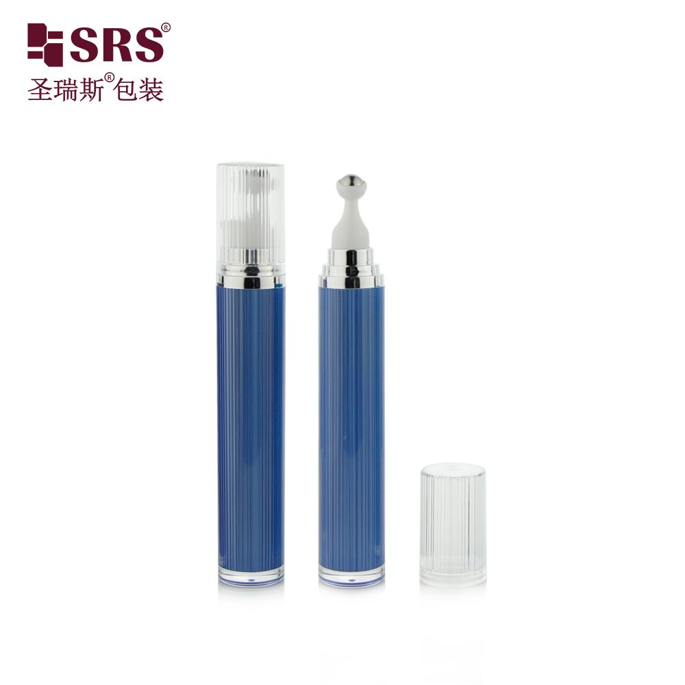 LR004-15ML 20ML Cosmetic Packaging Empty Acrylic Press Dispensing Tube for Herbal Hair Growth Scalp Care Oil Massage Tool