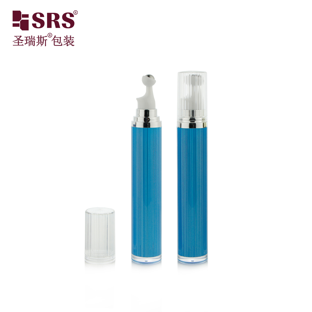 LR004-15ML 20ML Cosmetic Packaging Empty Acrylic Press Dispensing Tube for Herbal Hair Growth Scalp Care Oil Massage Tool