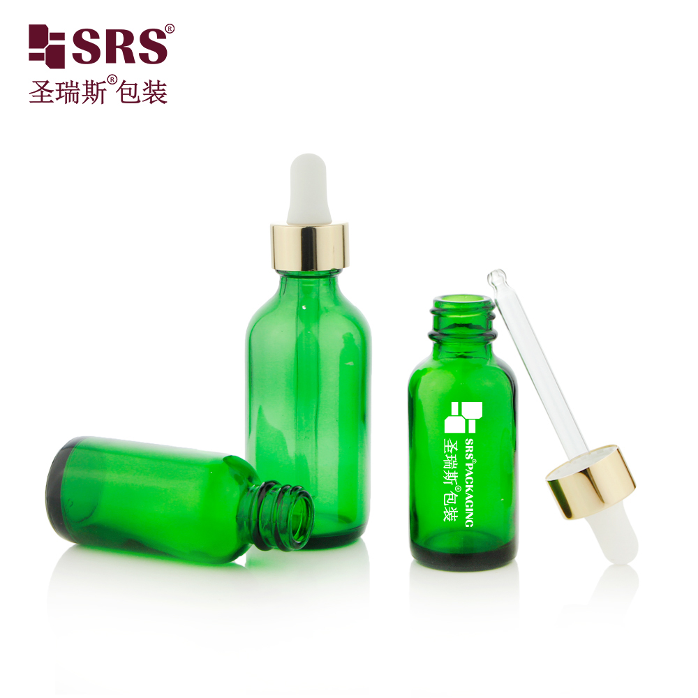 15ml 30ml essential oil bottle with dropper 60ml glass green amber clear empty vial