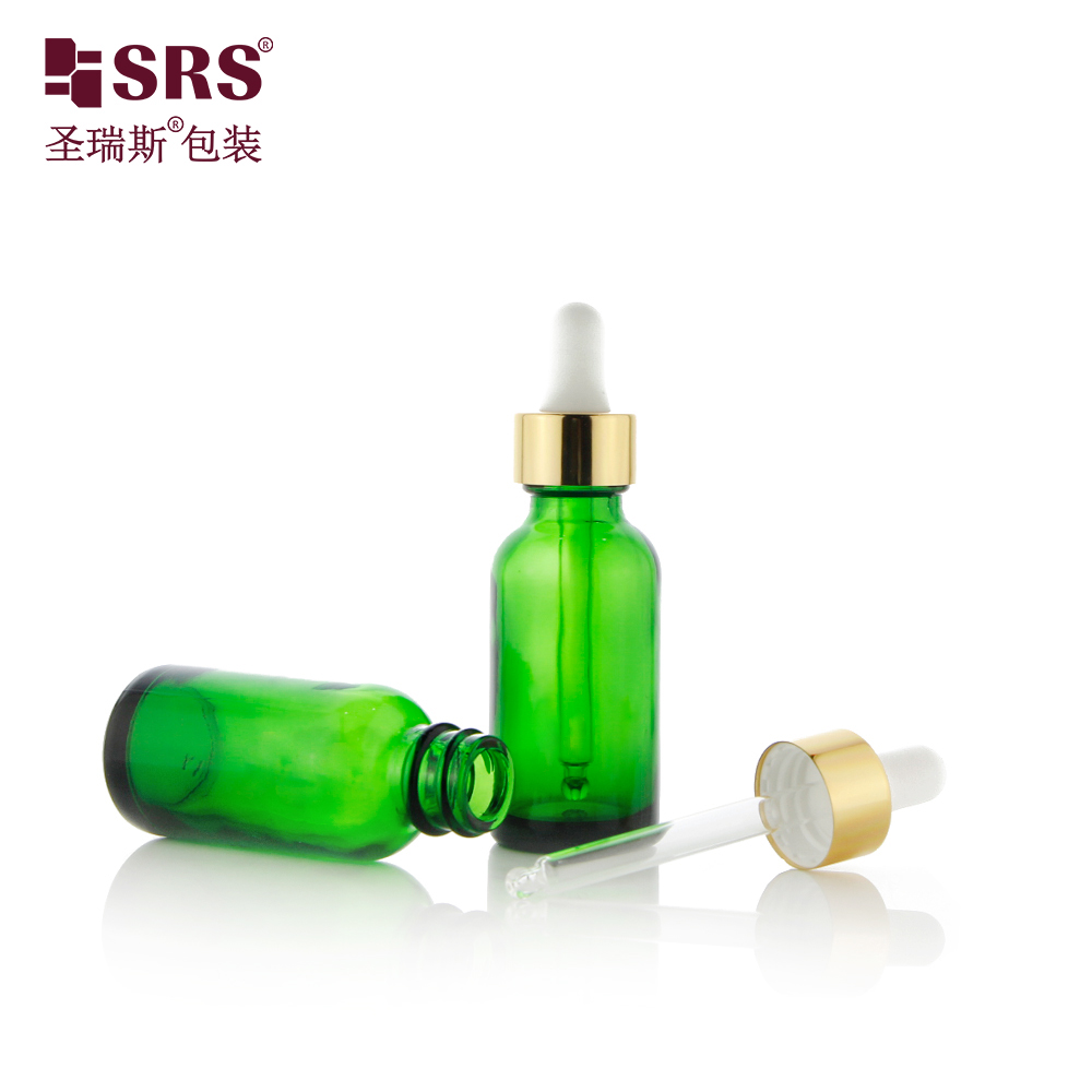 15ml 30ml essential oil bottle with dropper 60ml glass green amber clear empty vial