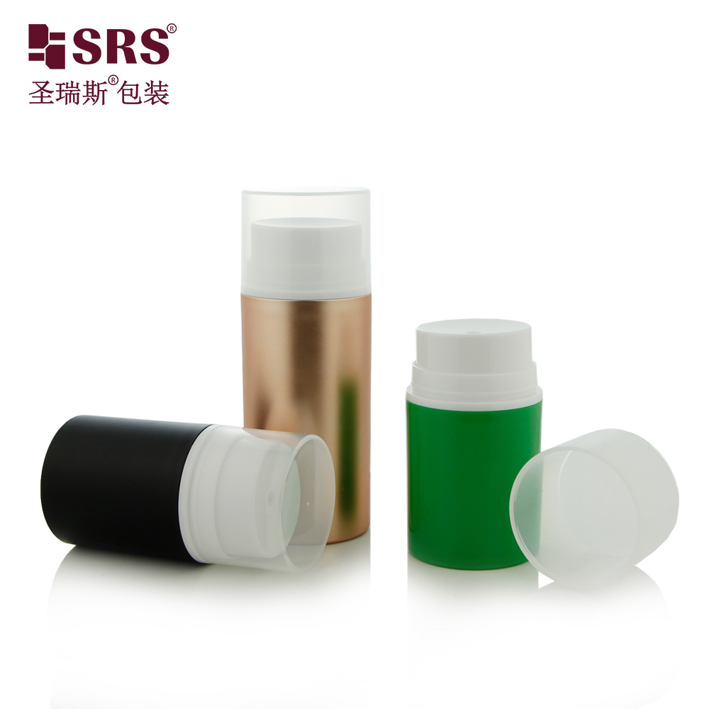 Empty Hair Gel Cosmetic Packaging Injection PP PCR Recycled Airless Lotion Bottle