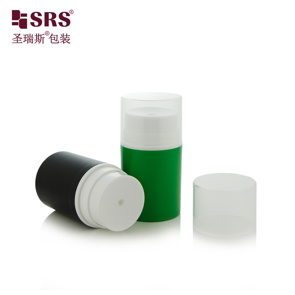 Empty Hair Gel Cosmetic Packaging Injection PP PCR Recycled Airless Lotion Bottle