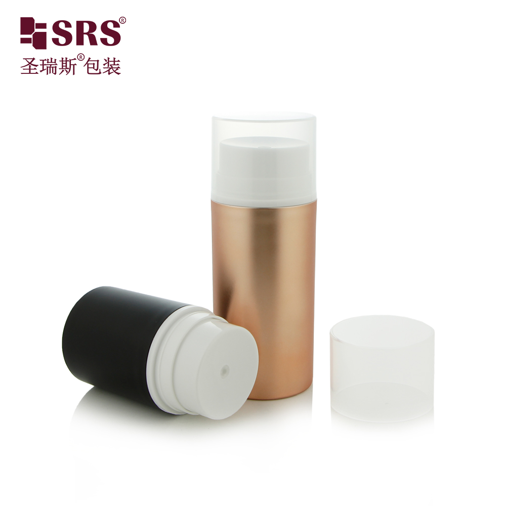 Empty Hair Gel Cosmetic Packaging Injection PP PCR Recycled Airless Lotion Bottle