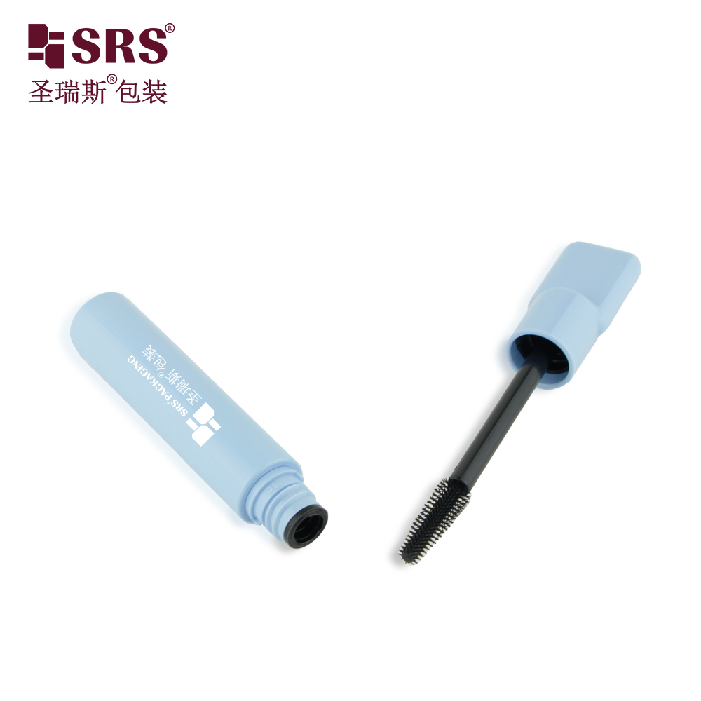 Plastic Pen Round Shape Makeup 12ml Blue Empty Eyelash Tube Mascara Tubes With Brush