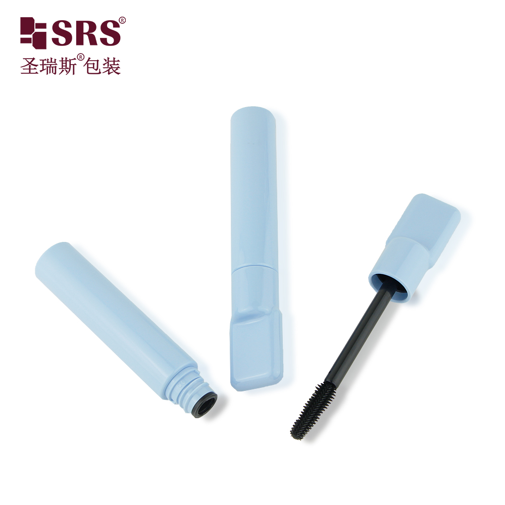 Plastic Pen Round Shape Makeup 12ml Blue Empty Eyelash Tube Mascara Tubes With Brush