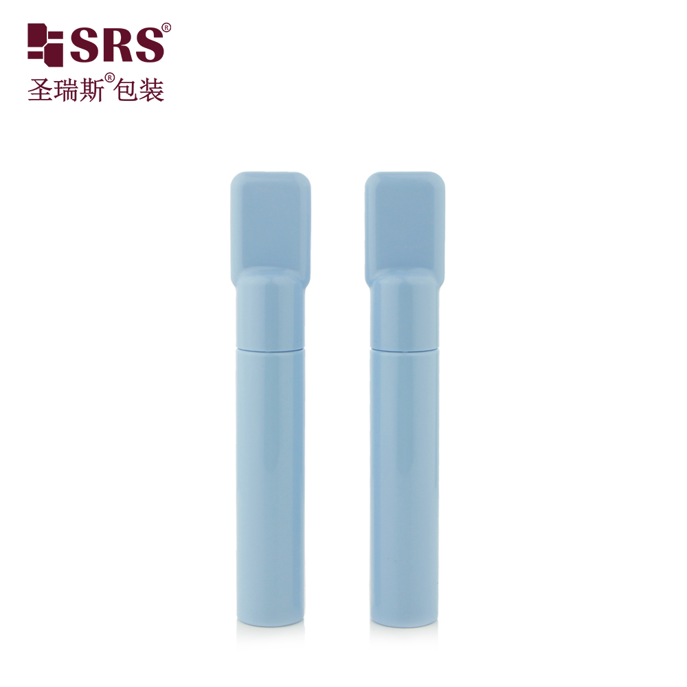 Plastic Pen Round Shape Makeup 12ml Blue Empty Eyelash Tube Mascara Tubes With Brush