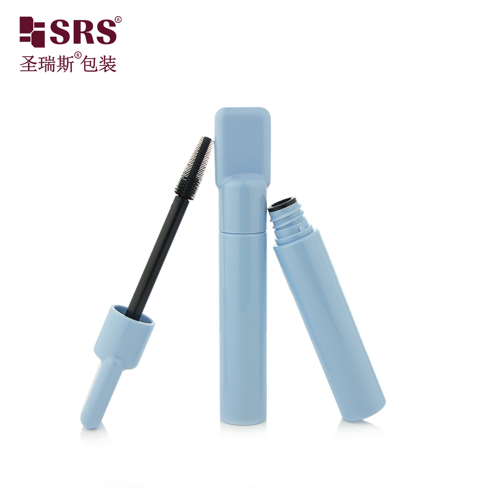 Plastic Pen Round Shape Makeup 12ml Blue Empty Eyelash Tube Mascara Tubes With Brush