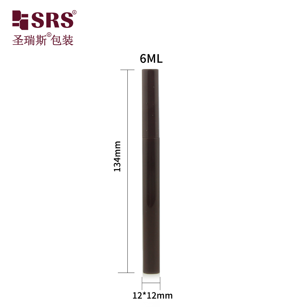 Wholesale Custom Mini 6ml Portable Empty Long And Thin Black Mascara Tubes