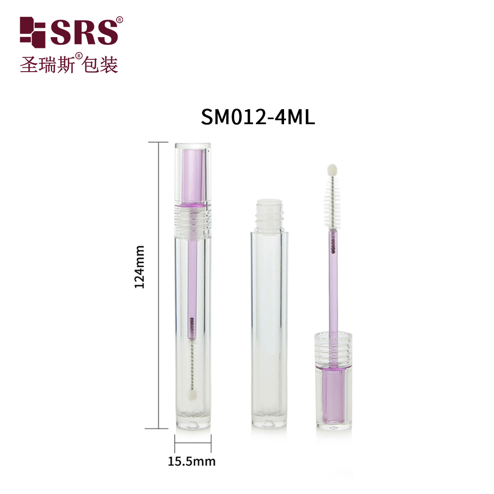 Clear Wholesale Luxury Wand Container Private Label Empty Mascara Tube With Purple Brush