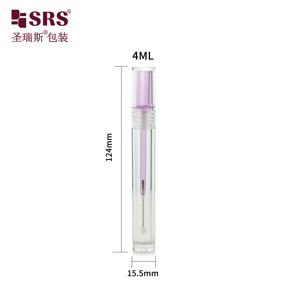 Clear Wholesale Luxury Wand Container Private Label Empty Mascara Tube With Purple Brush