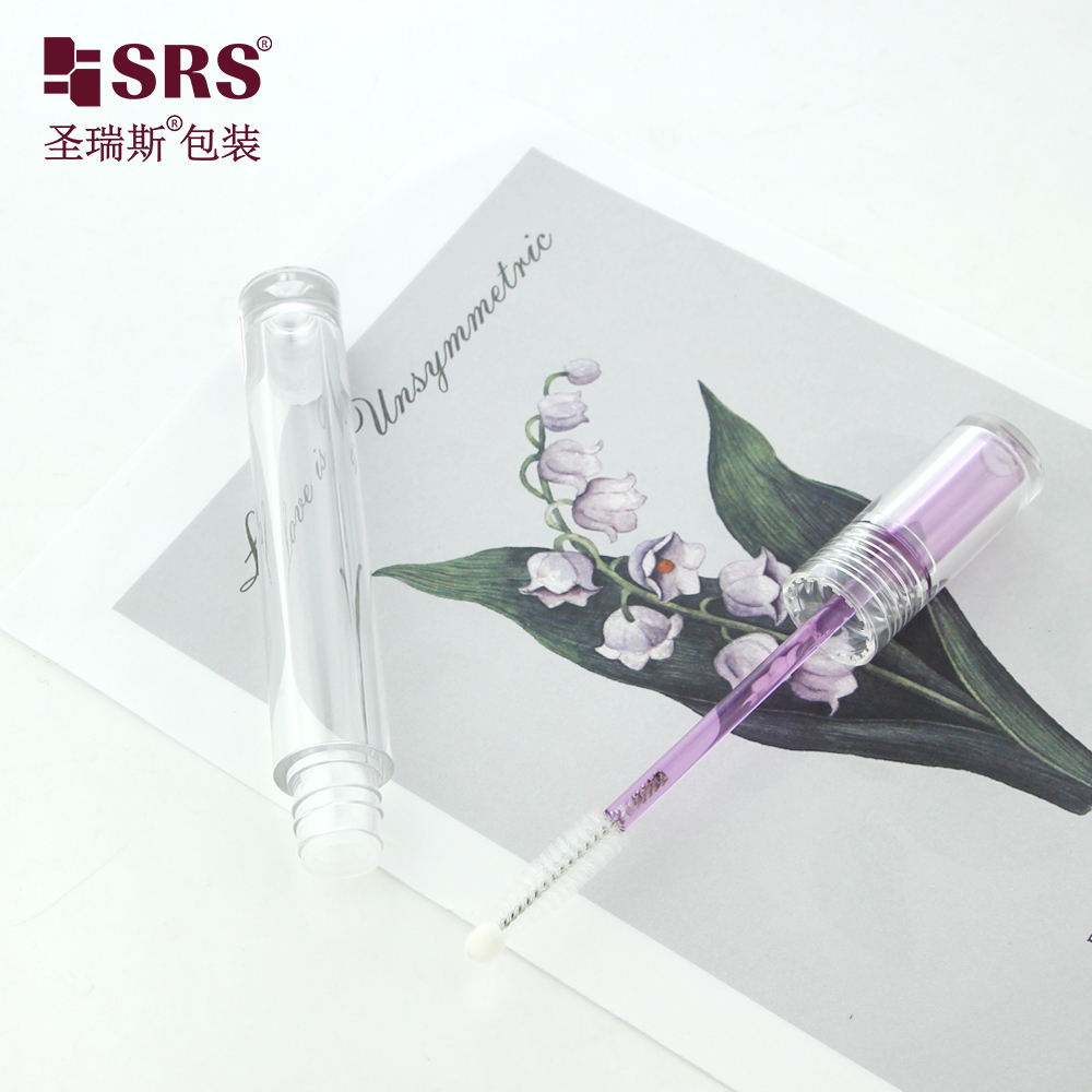 Clear Wholesale Luxury Wand Container Private Label Empty Mascara Tube With Purple Brush