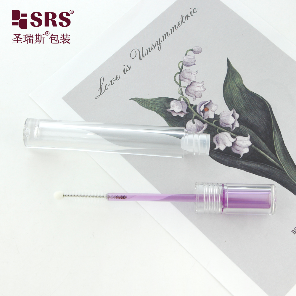 Clear Wholesale Luxury Wand Container Private Label Empty Mascara Tube With Purple Brush