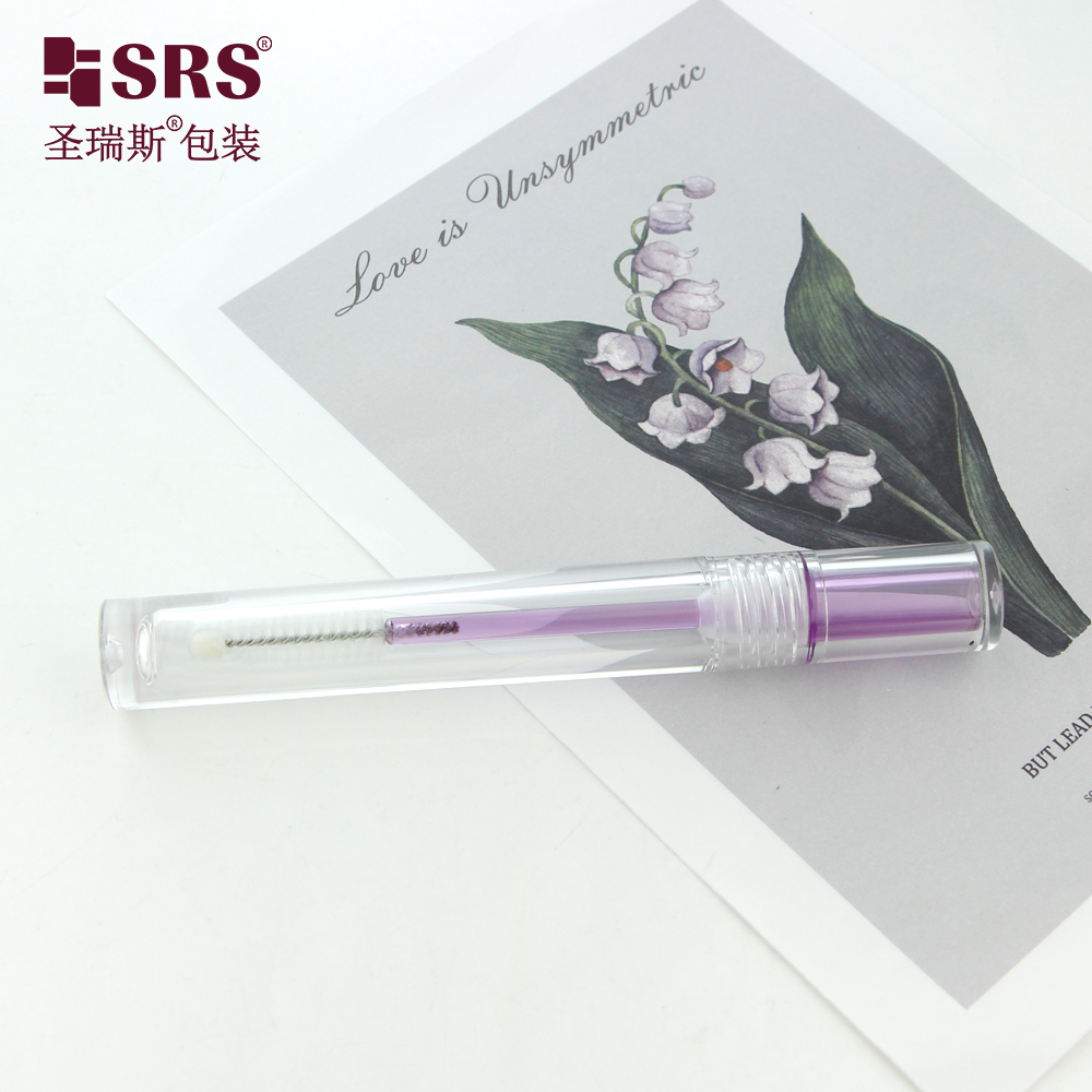 Clear Wholesale Luxury Wand Container Private Label Empty Mascara Tube With Purple Brush