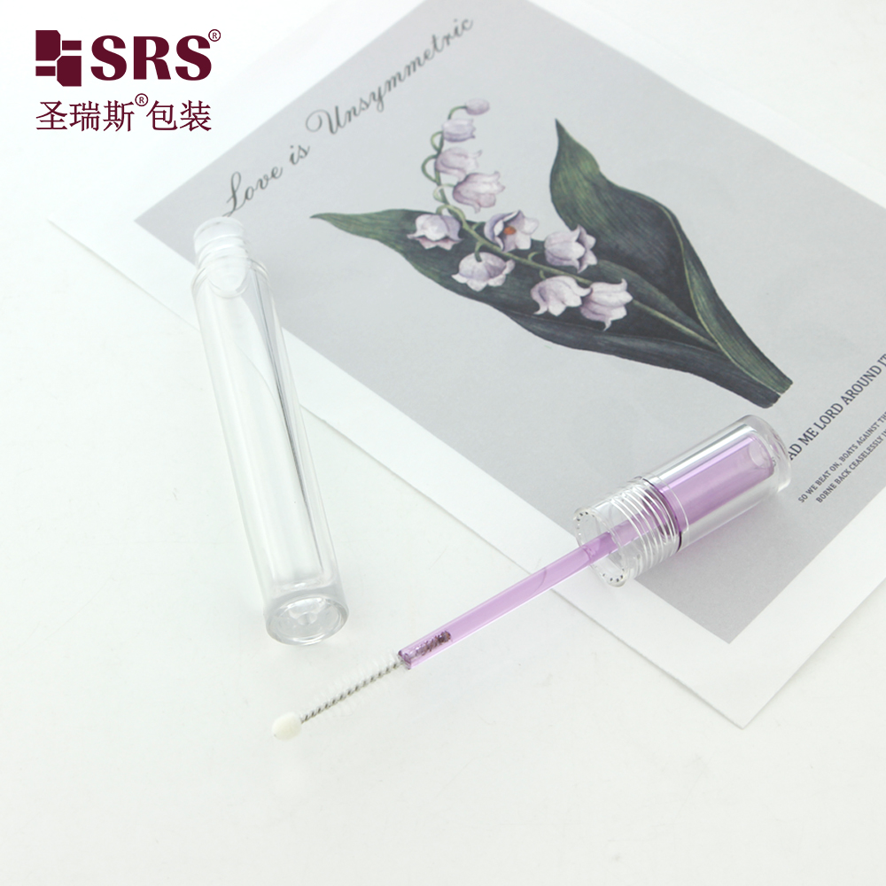 Clear Wholesale Luxury Wand Container Private Label Empty Mascara Tube With Purple Brush