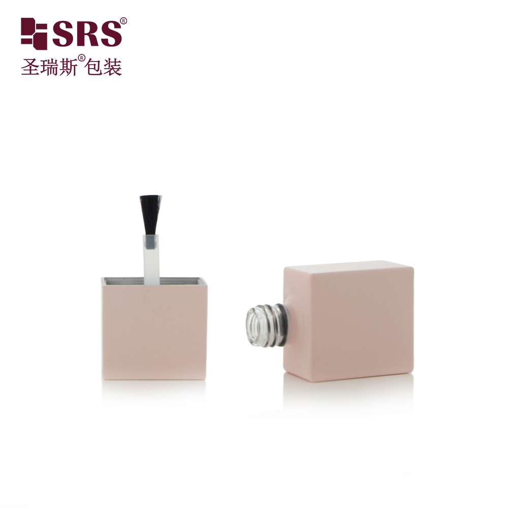 New Design Pink Custom Supplier Private Logo 10ml Luxury Empty Gel Glass nail polish bottle Square Nail Polish Bottle