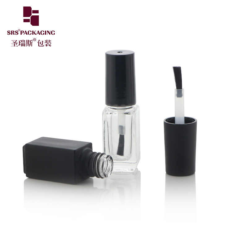 3ml Makeup Glass Wholesale Customize Empty Paint Black Nail Polish Bottle