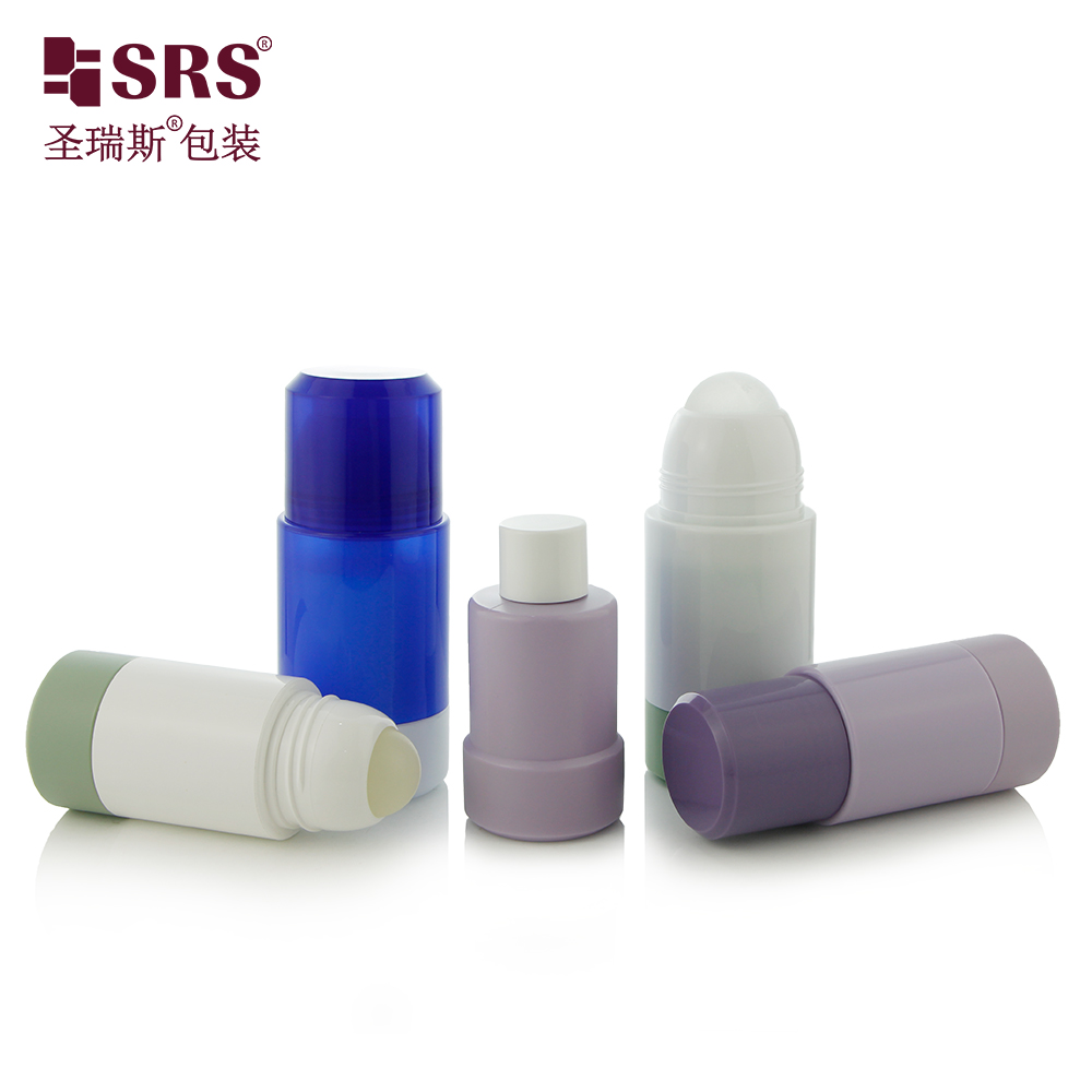 Replaceable 50ml 75ML PP PCR Plastic Deodorant Roller on Bottle New Design Skin Care Cosmetic Container