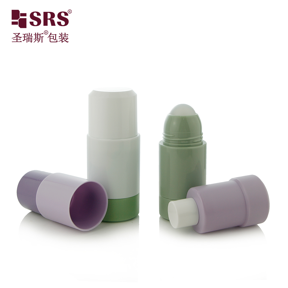 Replaceable 50ml 75ML PP PCR Plastic Deodorant Roller on Bottle New Design Skin Care Cosmetic Container