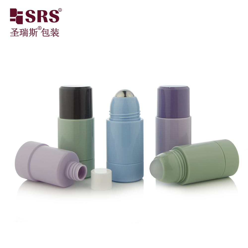 Replaceable 50ml 75ML PP PCR Plastic Deodorant Roller on Bottle New Design Skin Care Cosmetic Container