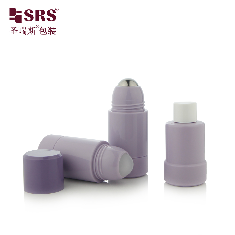 Replaceable 50ml 75ML PP PCR Plastic Deodorant Roller on Bottle New Design Skin Care Cosmetic Container