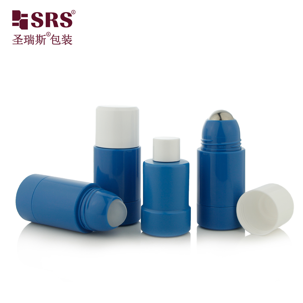 Replaceable 50ml 75ML PP PCR Plastic Deodorant Roller on Bottle New Design Skin Care Cosmetic Container