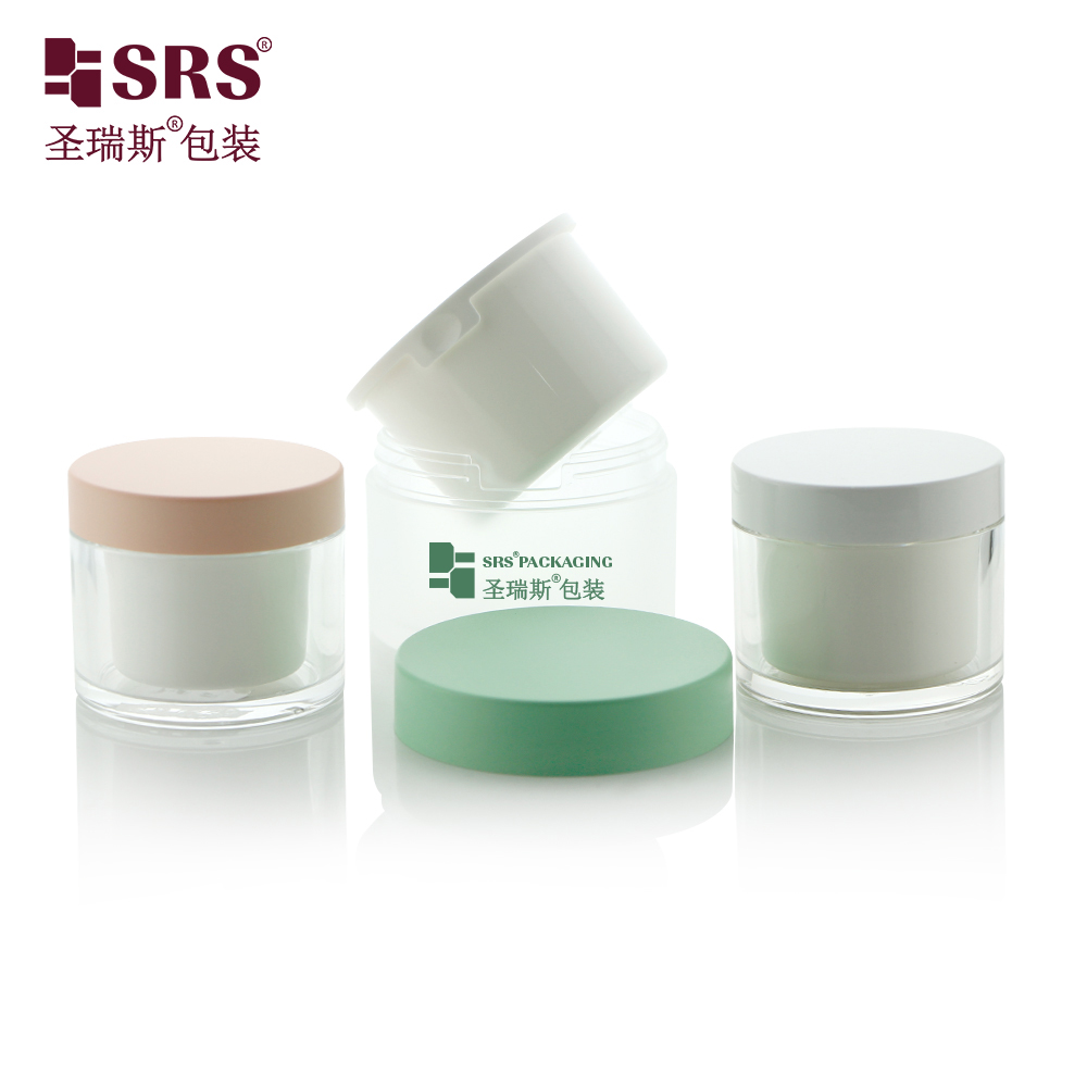 Plastic Cosmetic Replaceable Acrylic Cream Jar 50ml 100ml 240ml Inner Replaced jar Packaging