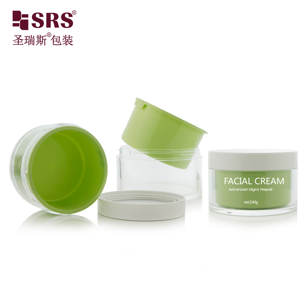 Plastic Cosmetic Replaceable Acrylic Cream Jar 50ml 100ml 240ml Inner Replaced jar Packaging