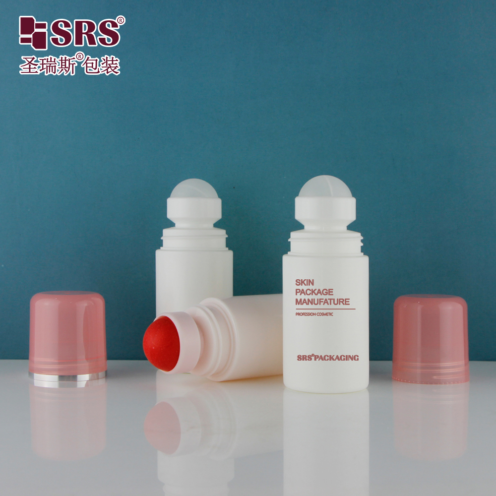 60ml White Empty Straight Plastic Roll On Perfume Deodorant Antiperspirant Bottle Packaging