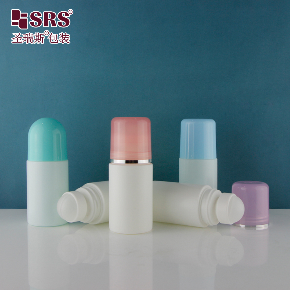 60ml White Empty Straight Plastic Roll On Perfume Deodorant Antiperspirant Bottle Packaging