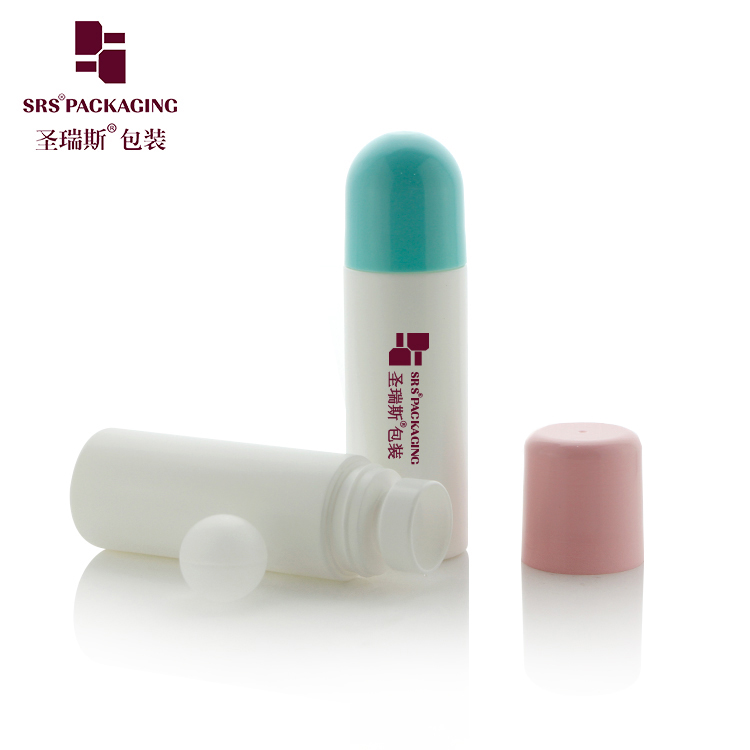 Custom Color 90ml Roll On Deodorant Bottle PP PCR Plastic Pain Relief Gel Roller Bottle With Plastic Roller Ball