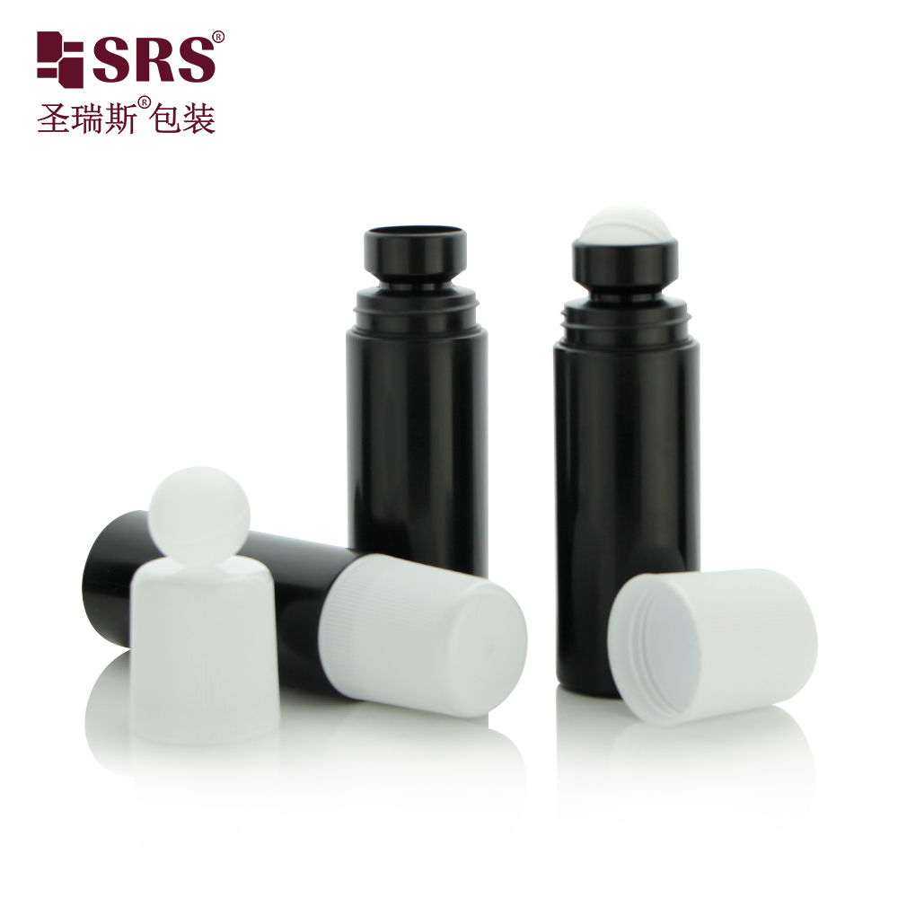 Custom Color 90ml Roll On Deodorant Bottle PP PCR Plastic Pain Relief Gel Roller Bottle With Plastic Roller Ball