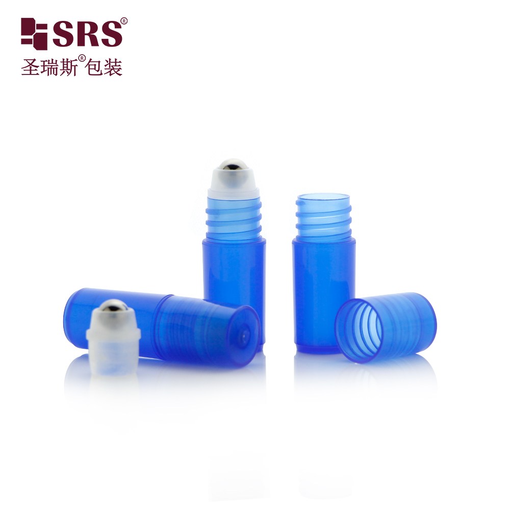 Travel Size 3ml PP PCR Plastic Roll On Bottle Skin Care Serum Roller Bottle With Steel Stainless Roller Ball