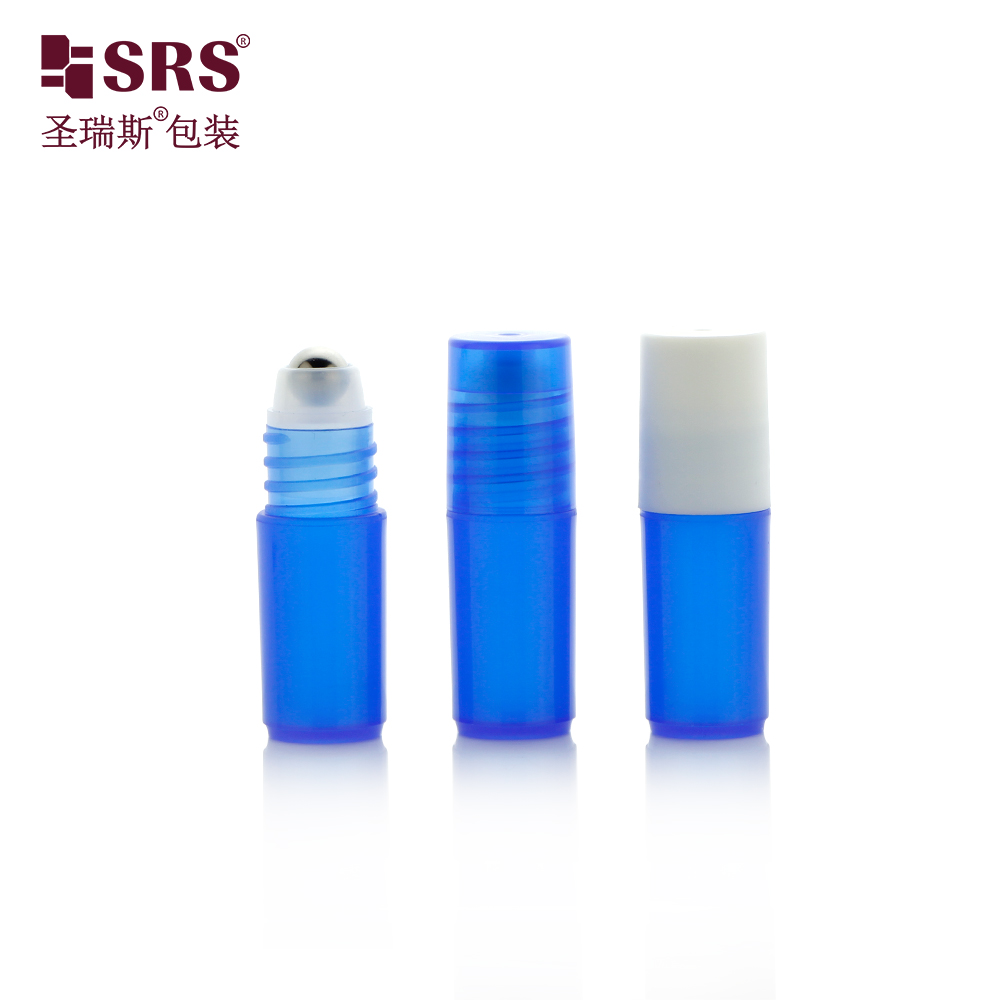 Travel Size 3ml PP PCR Plastic Roll On Bottle Skin Care Serum Roller Bottle With Steel Stainless Roller Ball