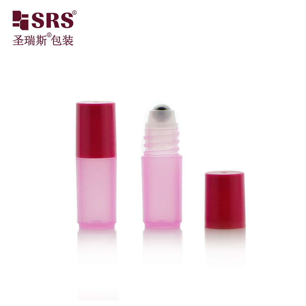 Travel Size 3ml PP PCR Plastic Roll On Bottle Skin Care Serum Roller Bottle With Steel Stainless Roller Ball