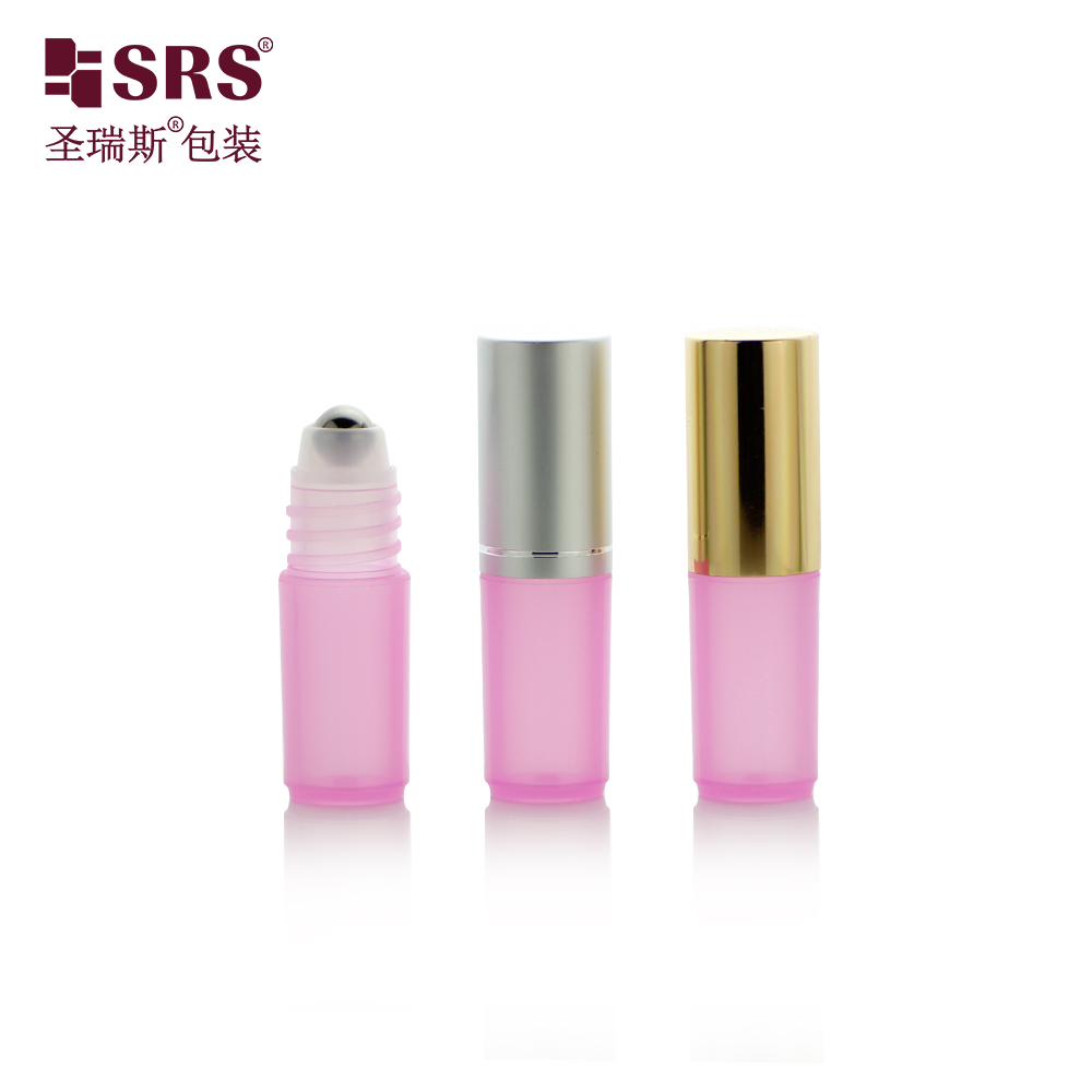 Perfume Oil Cosmetic Roll On Bottles 3ml Empty Roller Vials with Aluminum Screw Lid