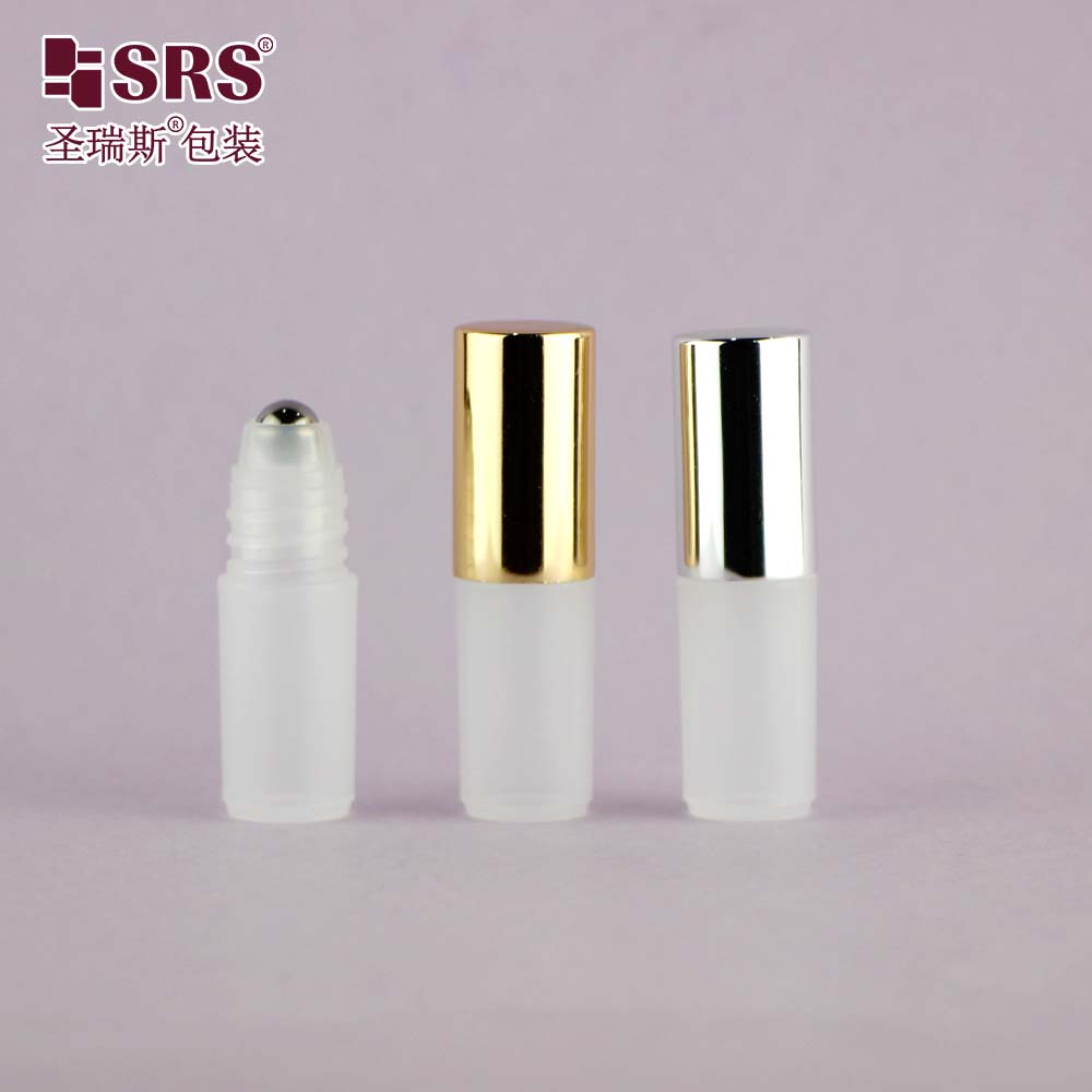 Perfume Oil Cosmetic Roll On Bottles 3ml Empty Roller Vials with Aluminum Screw Lid