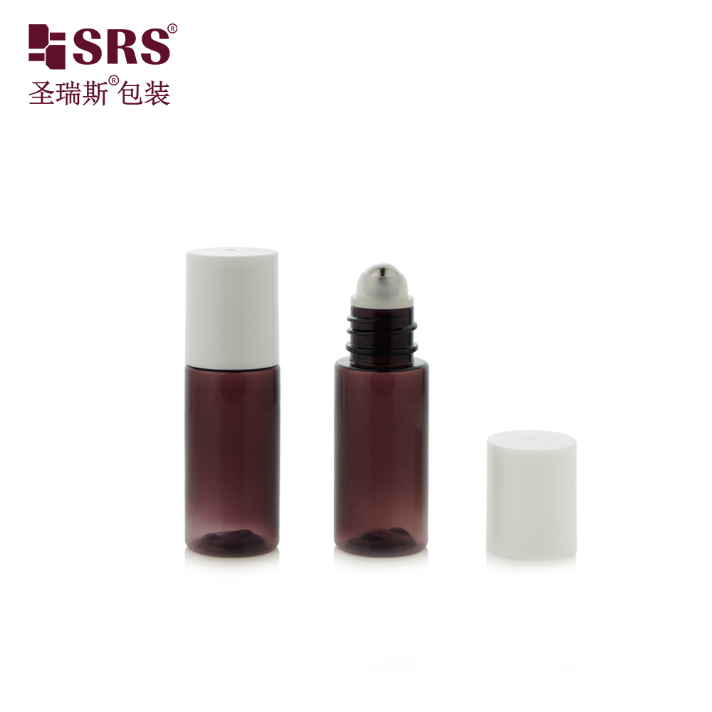 15ml New Arrival Neck 18 Custom Semi-transparent Solid Injection Color PET Roll On Bottle For Skincare