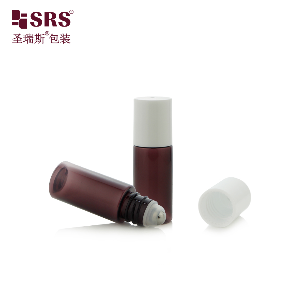 15ml New Arrival Neck 18 Custom Semi-transparent Solid Injection Color PET Roll On Bottle For Skincare