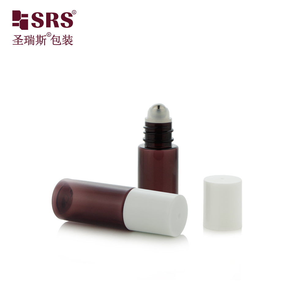 15ml New Arrival Neck 18 Custom Semi-transparent Solid Injection Color PET Roll On Bottle For Skincare