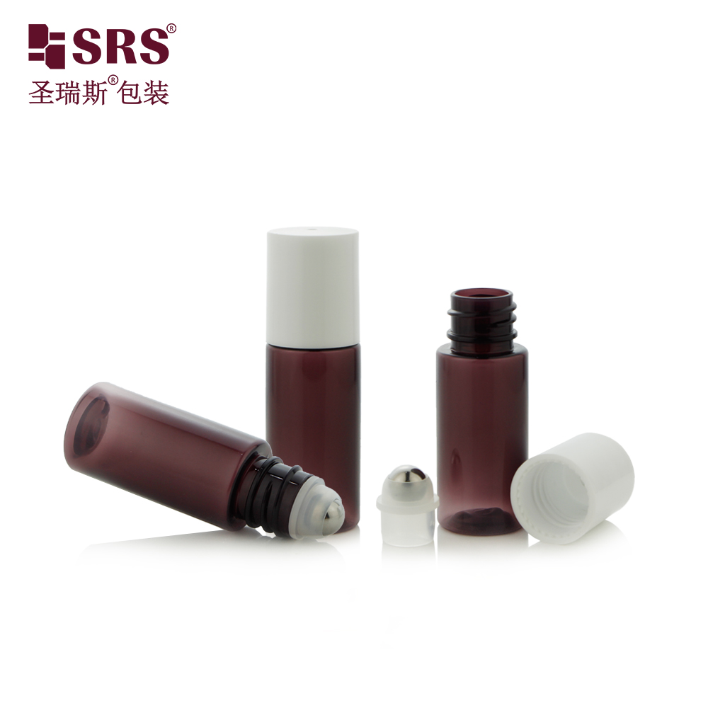 15ml New Arrival Neck 18 Custom Semi-transparent Solid Injection Color PET Roll On Bottle For Skincare